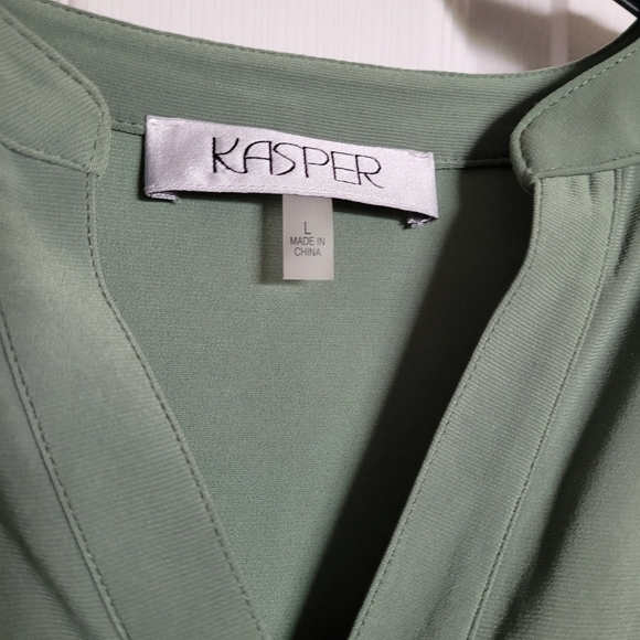 Kasper women green blouse size L - Picture 2 of 3